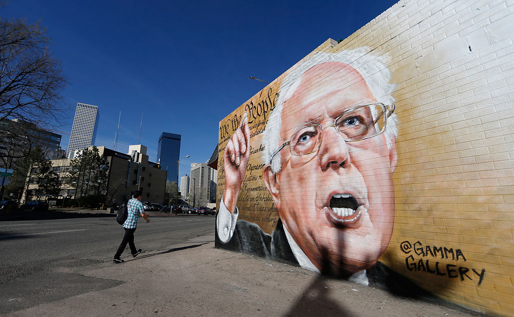 A Bernie Sanders mural in Denver